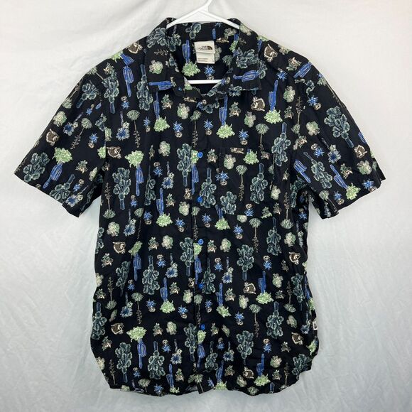 The North Face Men's 100% Cotton Bay trail Button Down Shirt Size L - Picture 6 of 7